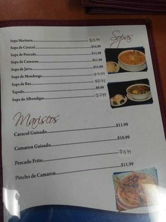 Mi Bella Honduras Restaurante - Rialto, CA menu_pic