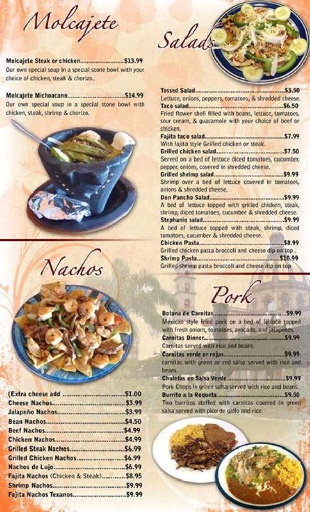 La Casa Lopez Mexican Grill - Winston Salem, NC menu_pic