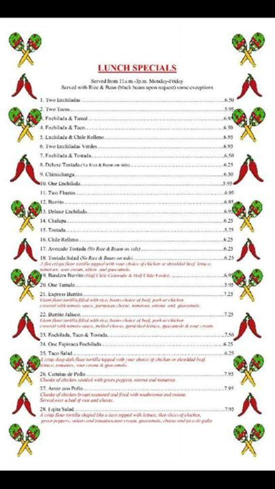Mi Jalisco - Aloha, OR menu_pic