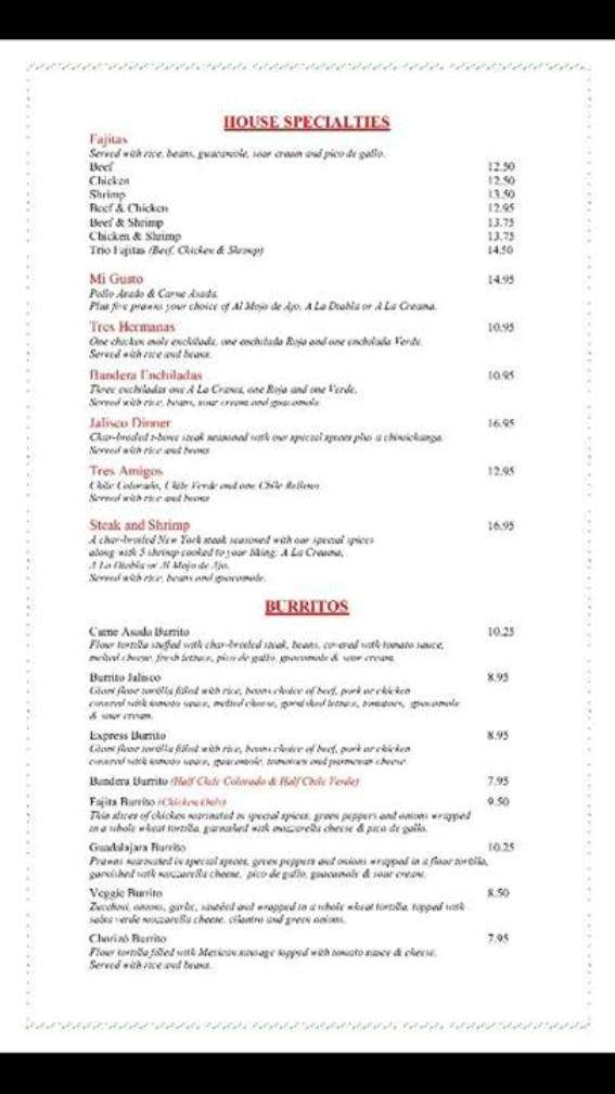 Mi Jalisco - Aloha, OR menu_pic