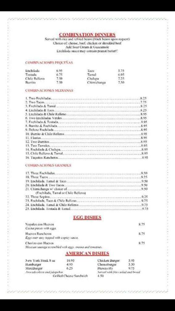 Mi Jalisco - Aloha, OR menu_pic