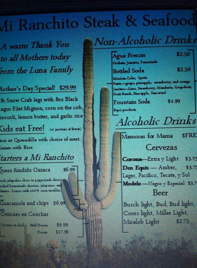 Mi Ranchito - Dubuque, IA menu_pic