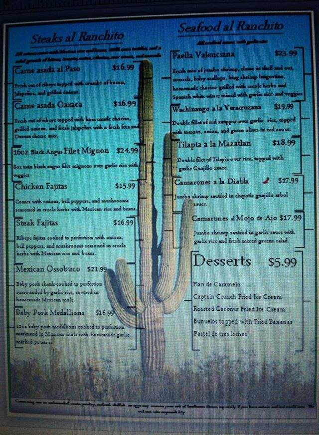 Mi Ranchito - Dubuque, IA menu_pic