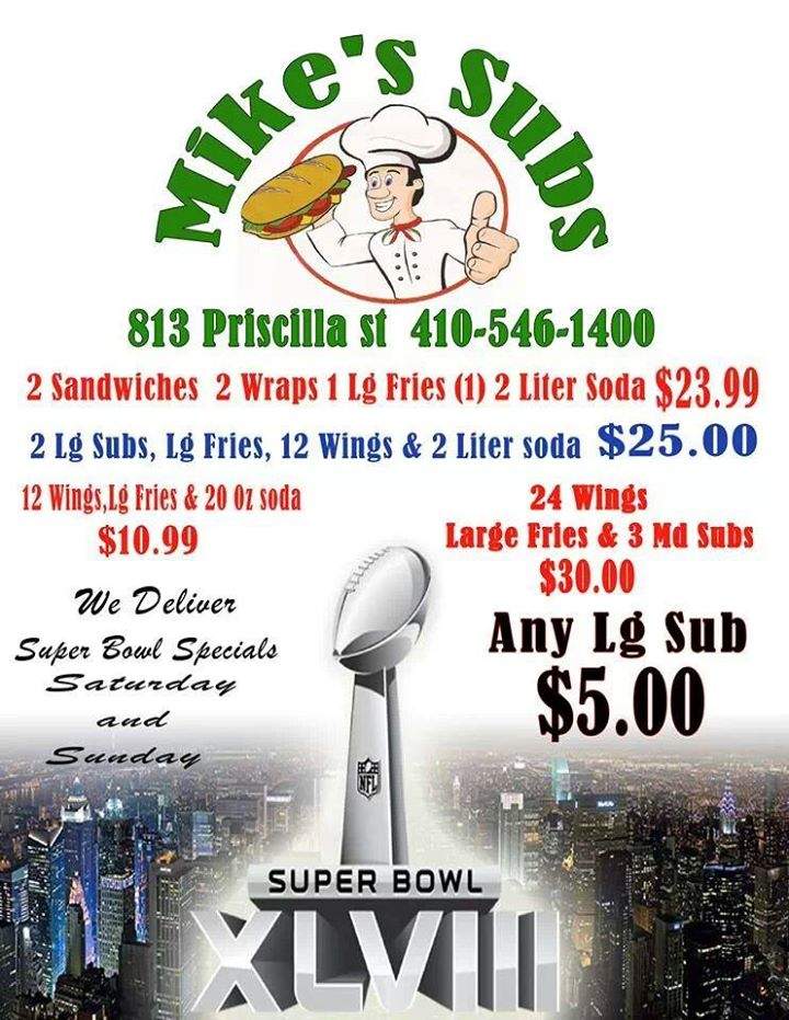 Mike's Subs & Italian Restaurant - Salisbury, MD menu_pic