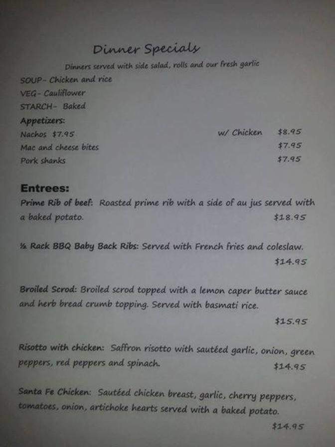 Milestone Restaurant - Bristol, CT menu_pic