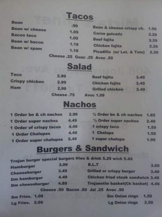 Mirta's Diner - Charlotte, TX menu_pic