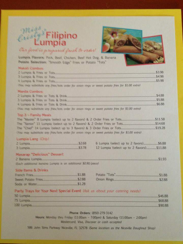 Miss Christy's Filipino Lumpia - Niceville, FL menu_pic