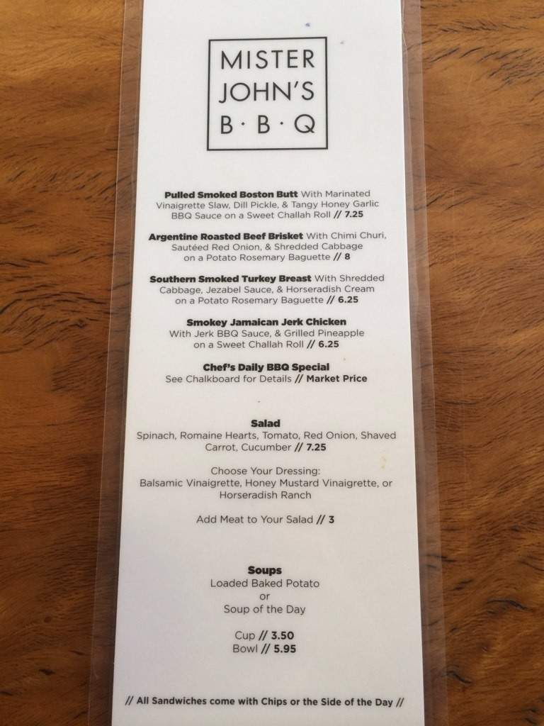 Mister John's Barbecue - Fairhope, AL menu_pic