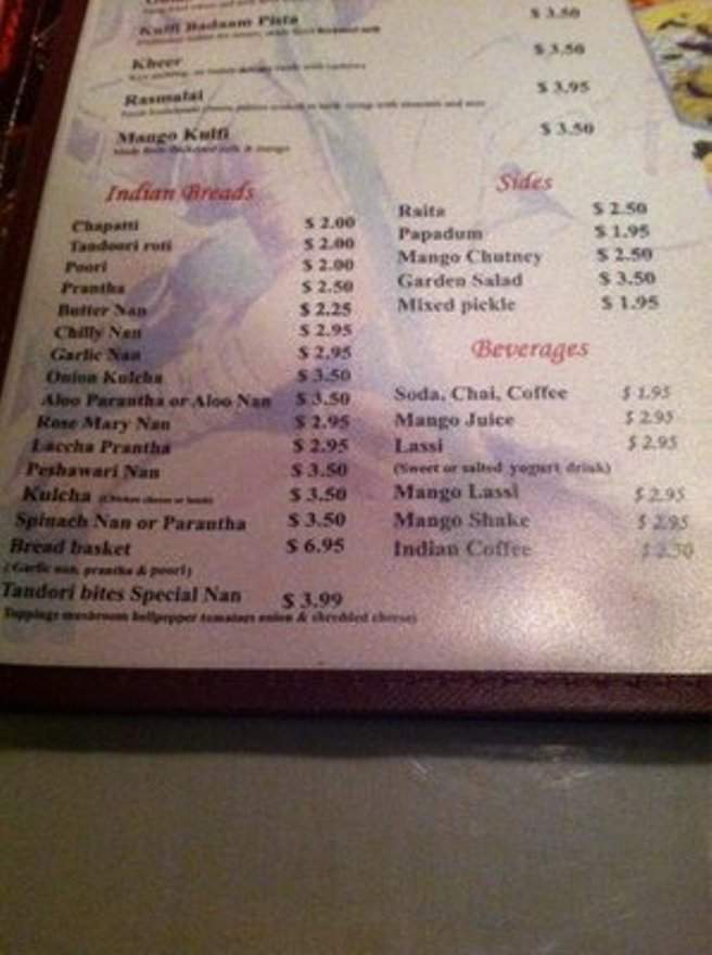 Moghul - Jacksonville, NC menu_pic
