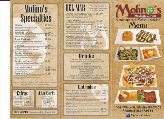 Molino's - Wichita, KS menu_pic