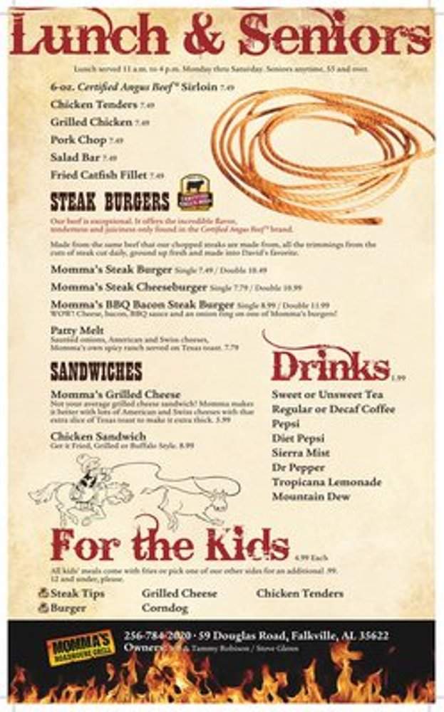 /380220086/Mommas-Roadhouse-Grill-LLC-Falkville-AL - Falkville, AL