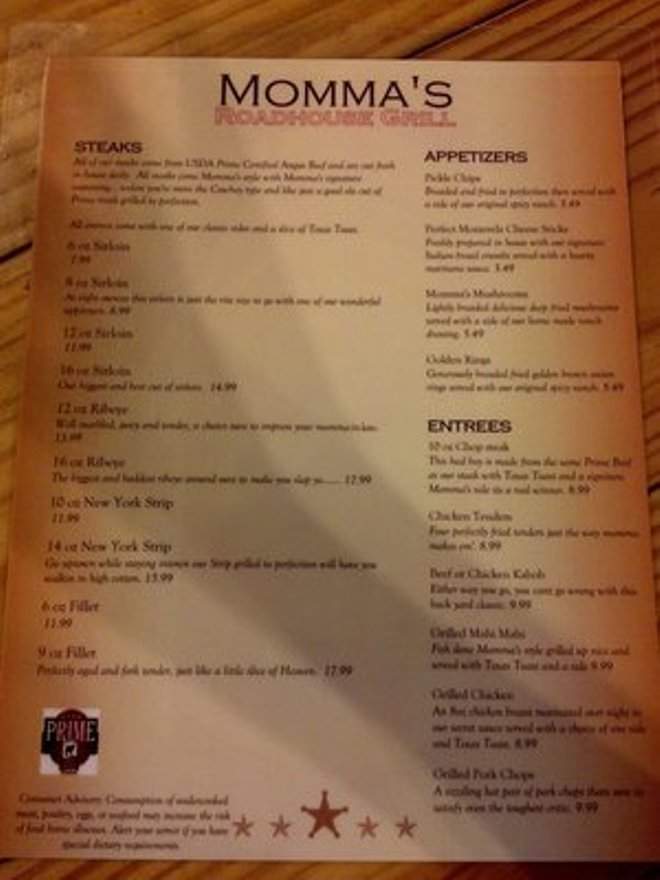/380220086/Mommas-Roadhouse-Grill-LLC-Falkville-AL - Falkville, AL