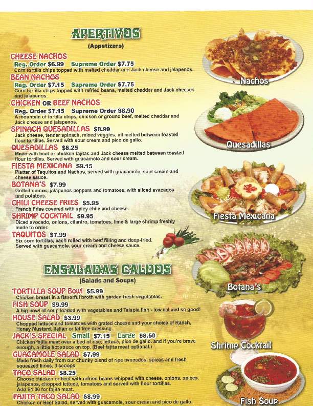 Monterey Jacks Cafe & Cantina - Edmond, OK menu_pic