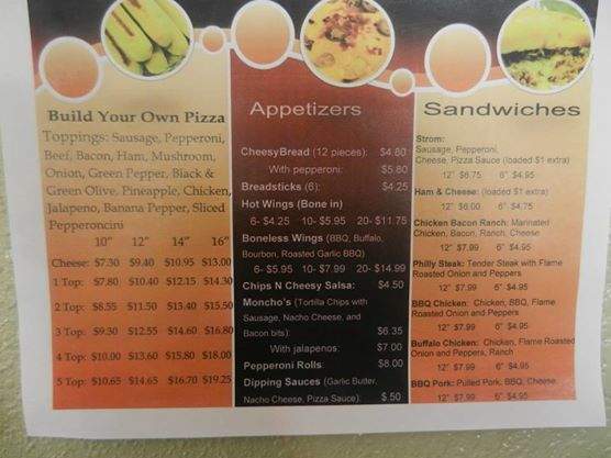 Monte's Pizza - Ferdinand, IN menu_pic