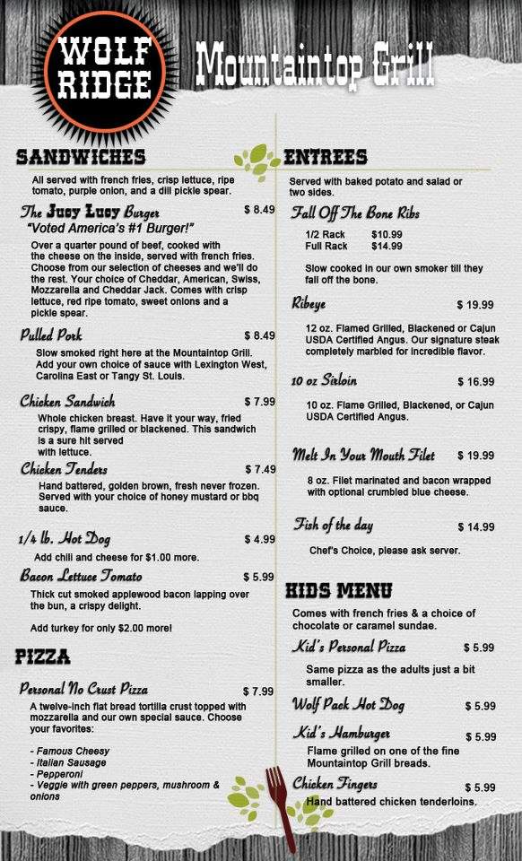Mountaintop Grill - Mars Hill, NC menu_pic