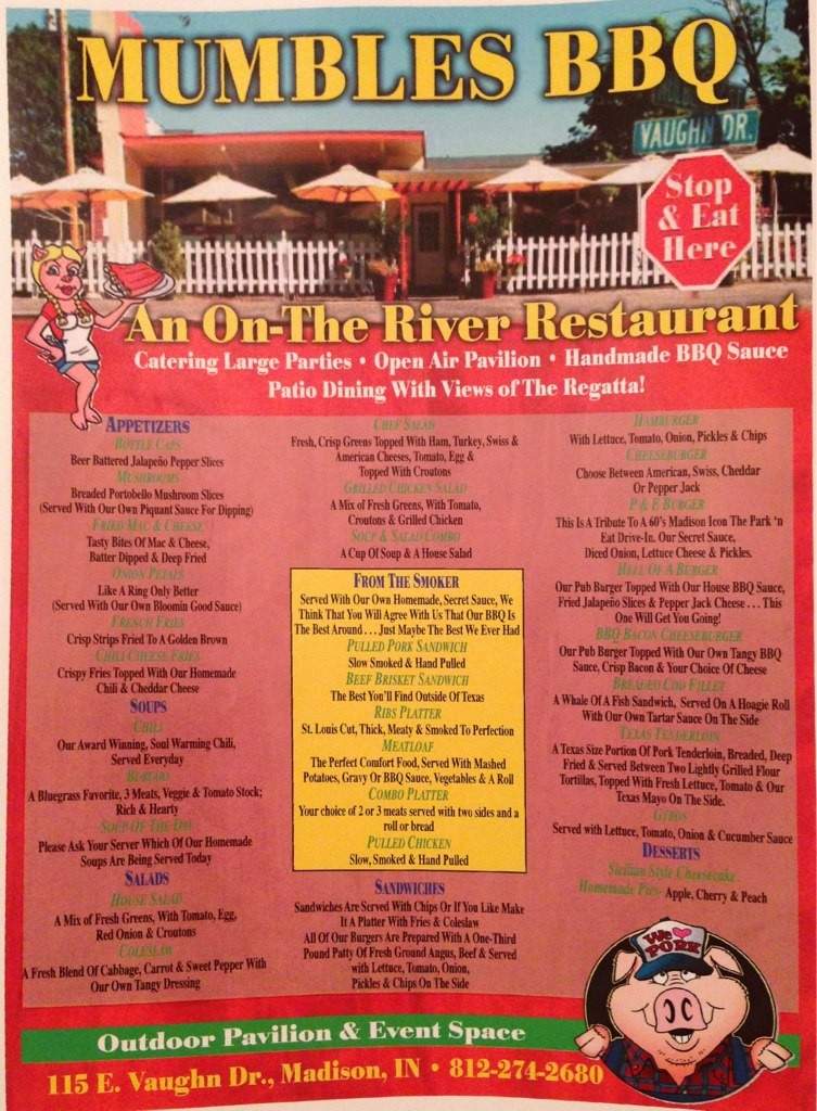 Mumbles BBQ - Madison, IN menu_pic