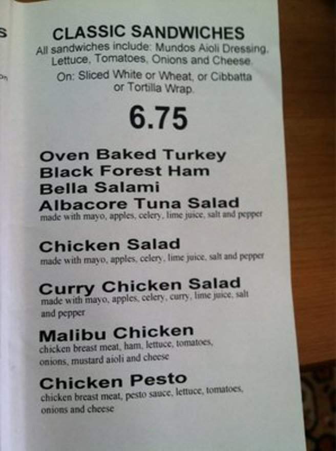 Mundos 2 - Marina, CA menu_pic