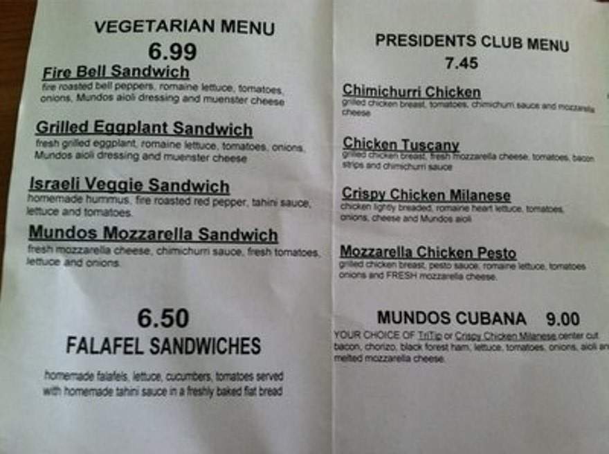 Mundos 2 - Marina, CA menu_pic
