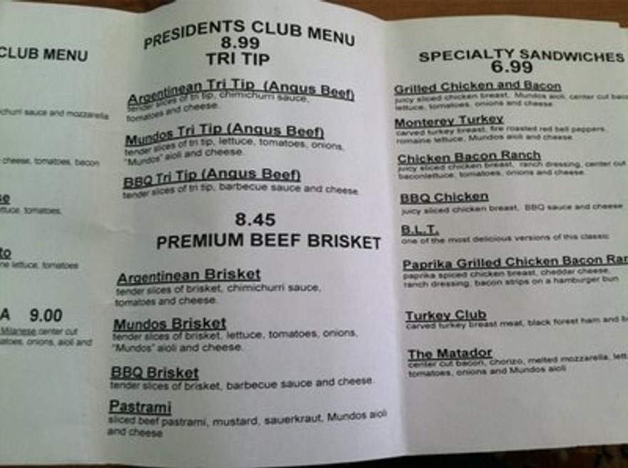 Mundos 2 - Marina, CA menu_pic