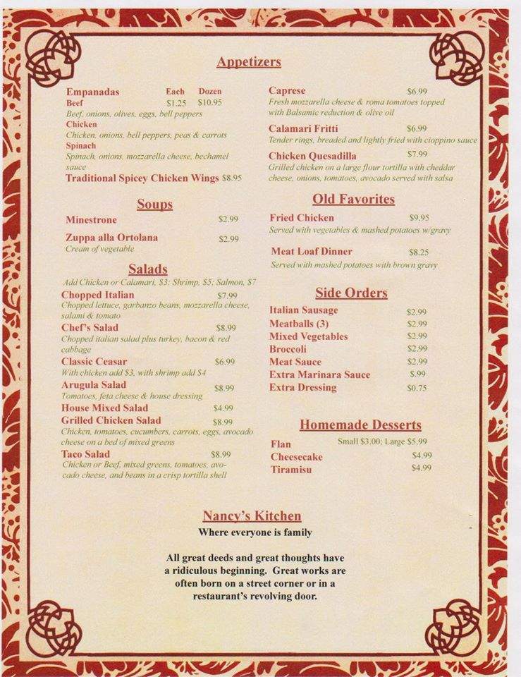 Nancy's Kitchen - Lawndale, CA menu_pic