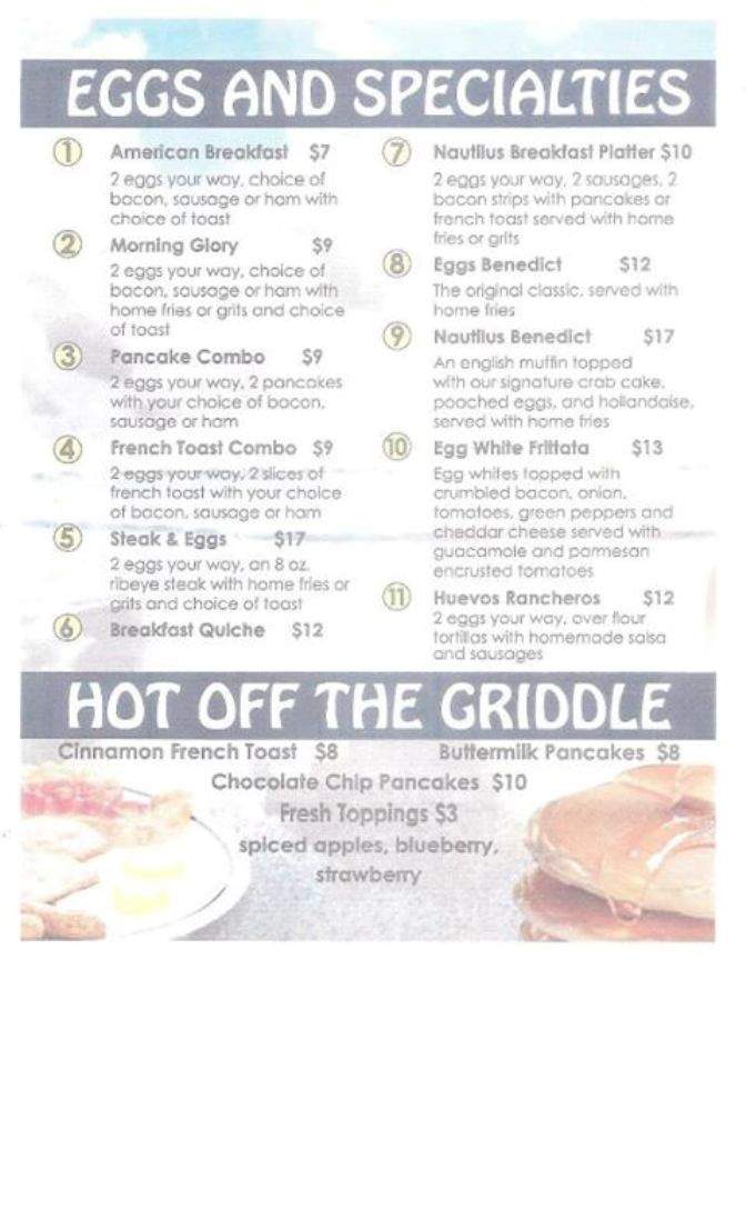 Nautilus - Virginia Beach, VA menu_pic