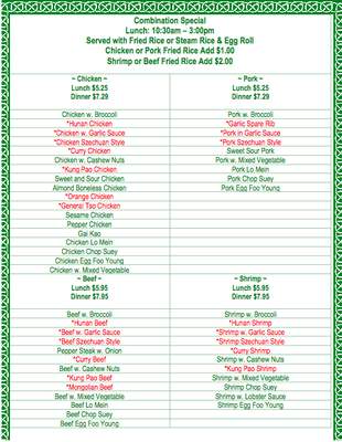 New Garden Chinese Food - Sterling Heights, MI menu_pic