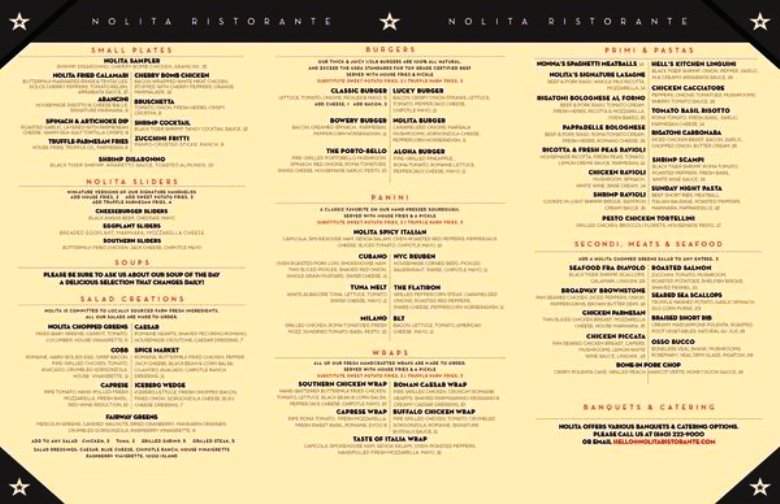 Nolita Ristorante - East Hartford, CT menu_pic