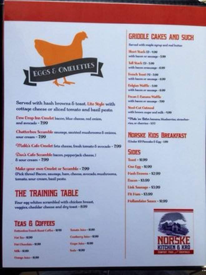 Norske Kitchen & Bar - Menomonie, WI menu_pic
