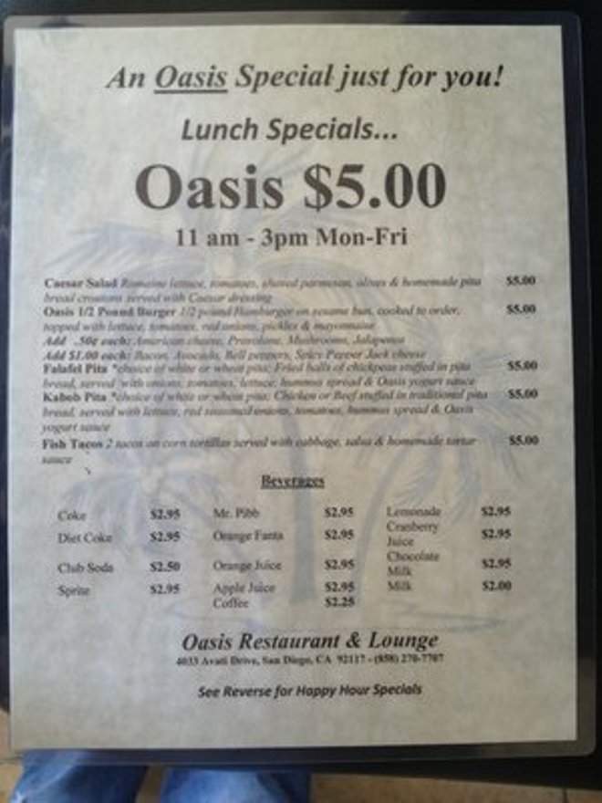 /380221568/Oasis-Restaurant-and-Lounge-San-Diego-CA - San Diego, CA