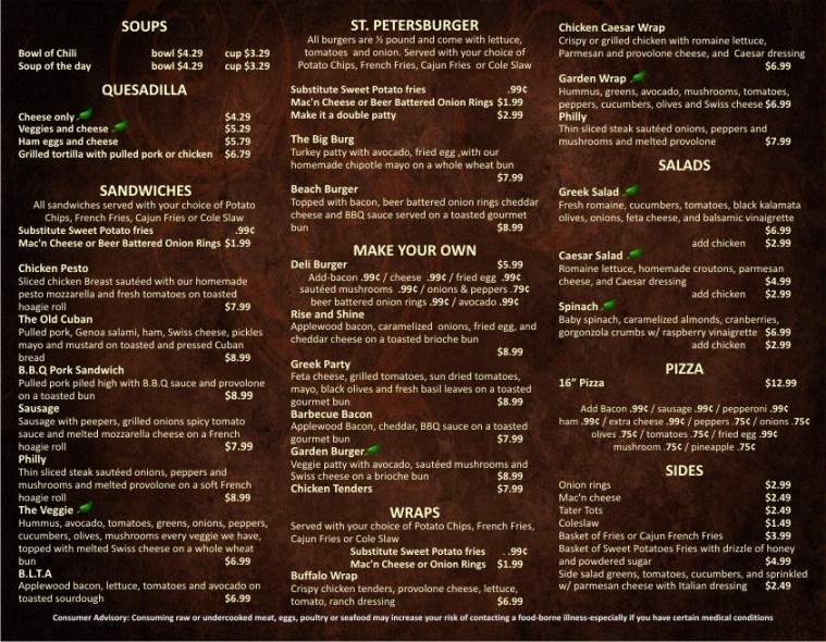 Old St.Pete Cafe - St Petersburg, FL menu_pic
