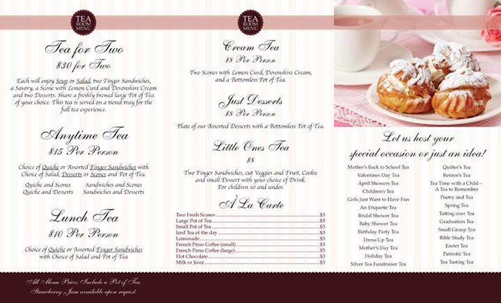Olde Town Grainery Tea Room - Mount Vernon, WA menu_pic