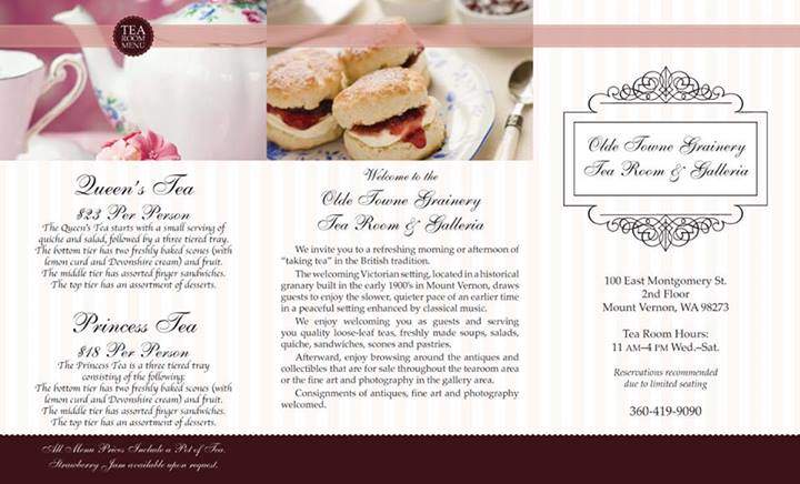 Olde Town Grainery Tea Room - Mount Vernon, WA menu_pic