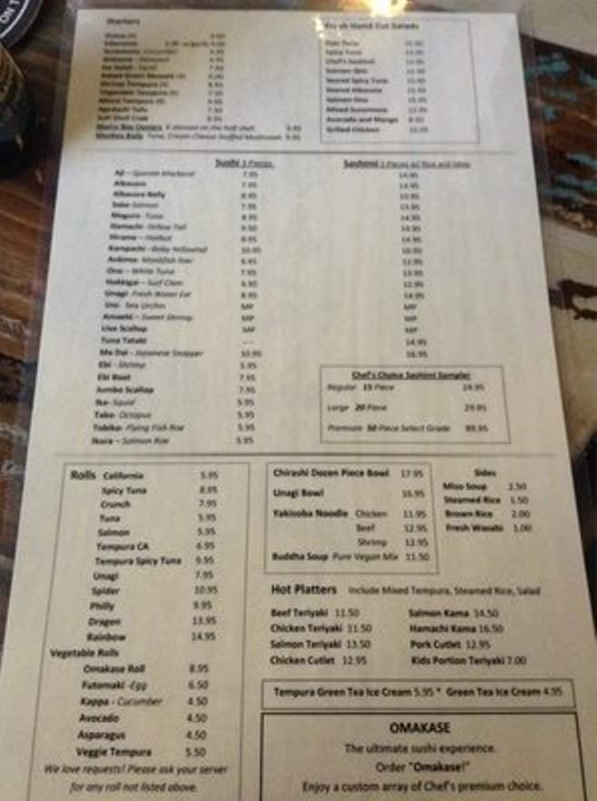 Omakase - Orcutt, CA menu_pic