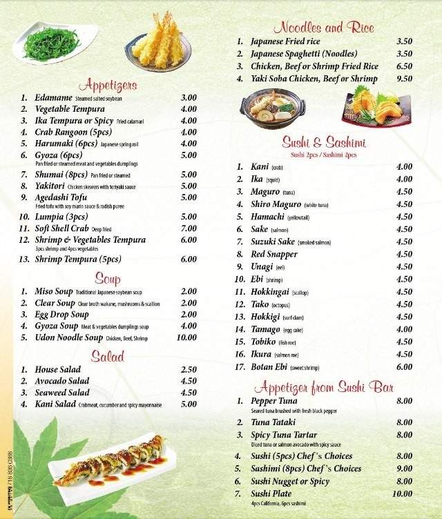 Osaka Fusion House - Jacksonville, NC menu_pic