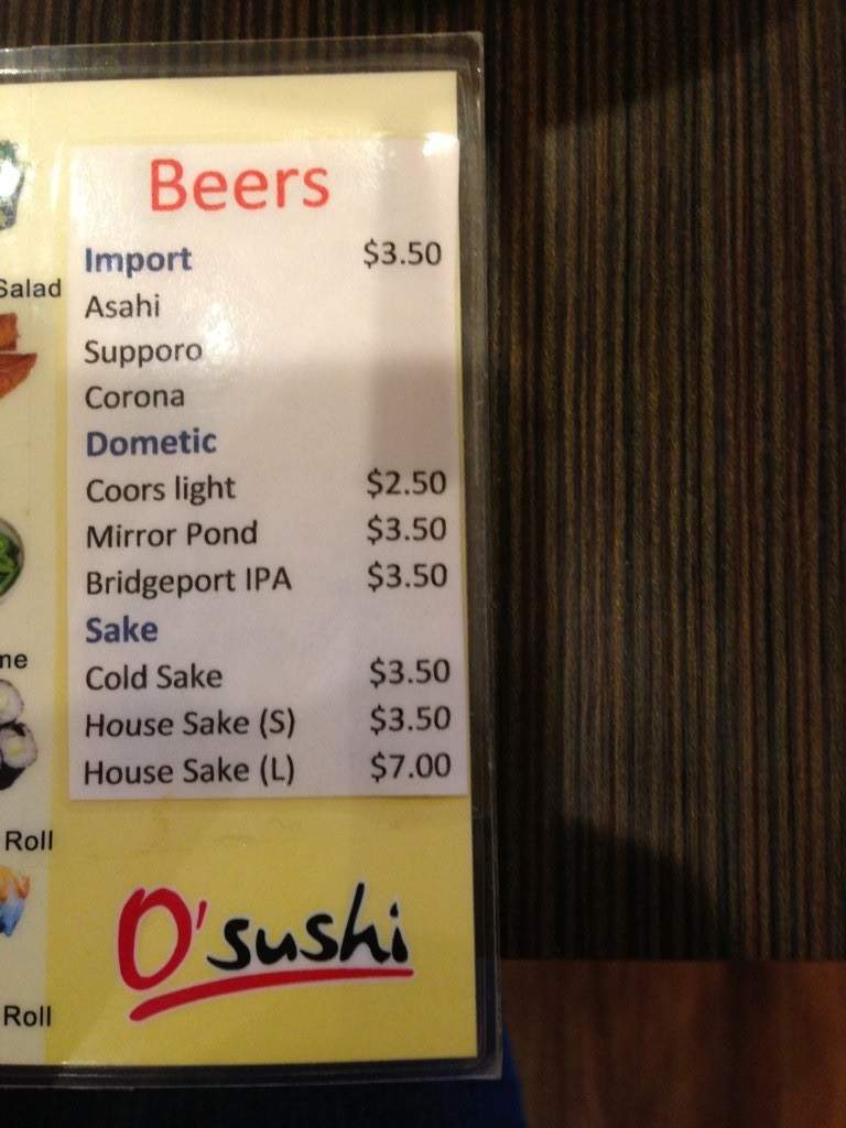 O'Sushi - Salem, OR menu_pic