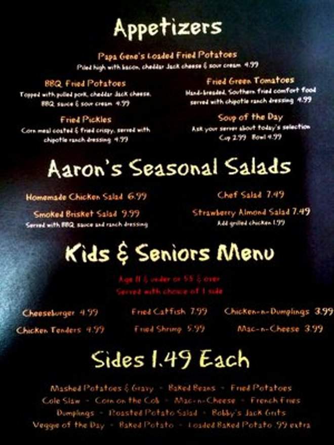 Papa Gene's - Harrison, AR menu_pic