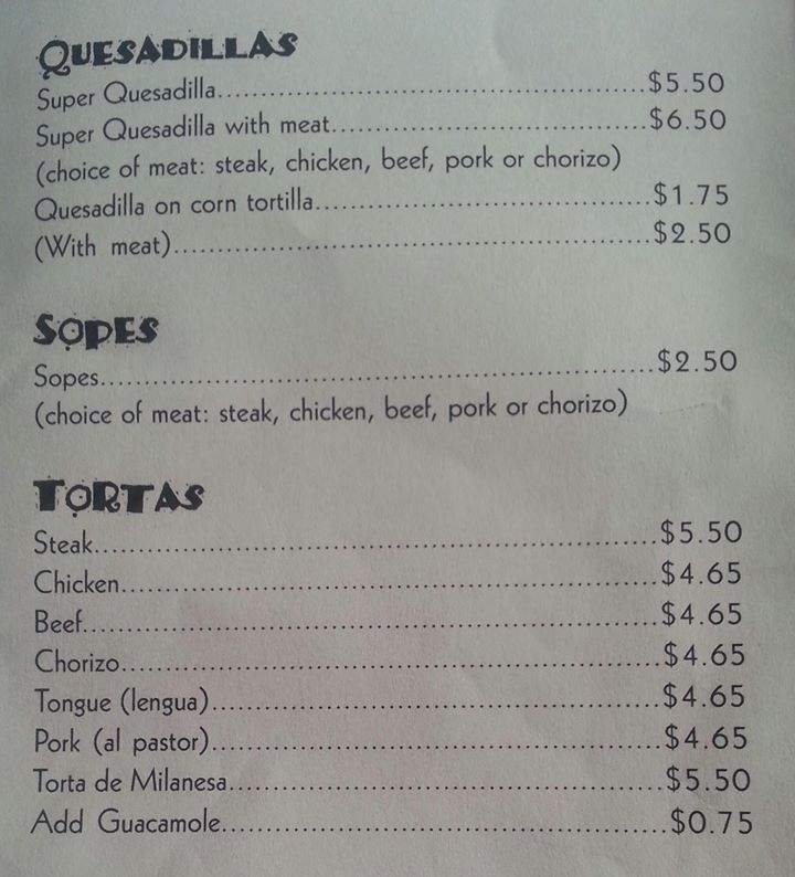 Paul's Burrito Express - Barrington, IL menu_pic
