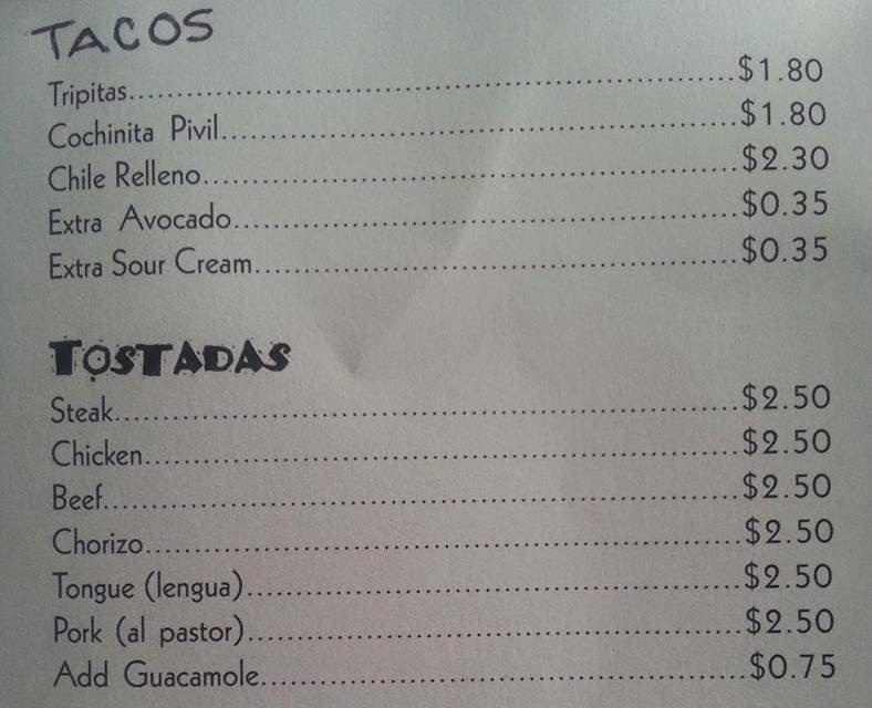 Paul's Burrito Express - Barrington, IL menu_pic