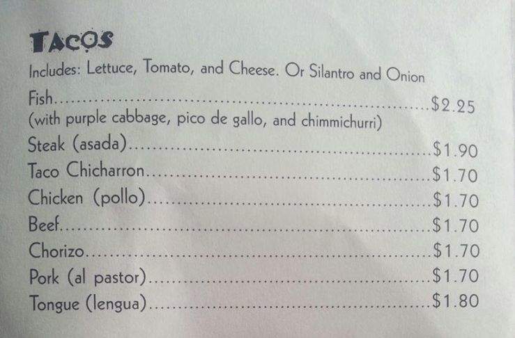Paul's Burrito Express - Barrington, IL menu_pic