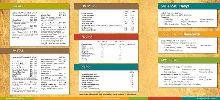 Pazzo's Cucina Italiana - Chicago, IL menu_pic