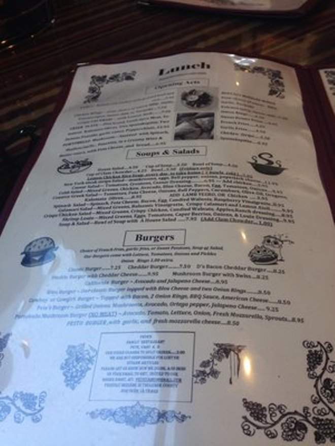Pete's Family restaurant - Jamestown, CA menu_pic