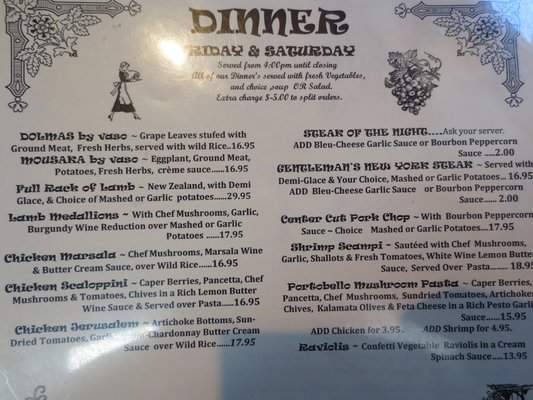 Pete's Family restaurant - Jamestown, CA menu_pic