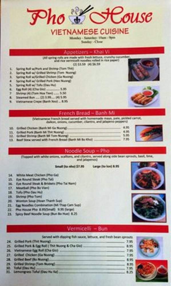 Pho House - Slidell, LA menu_pic