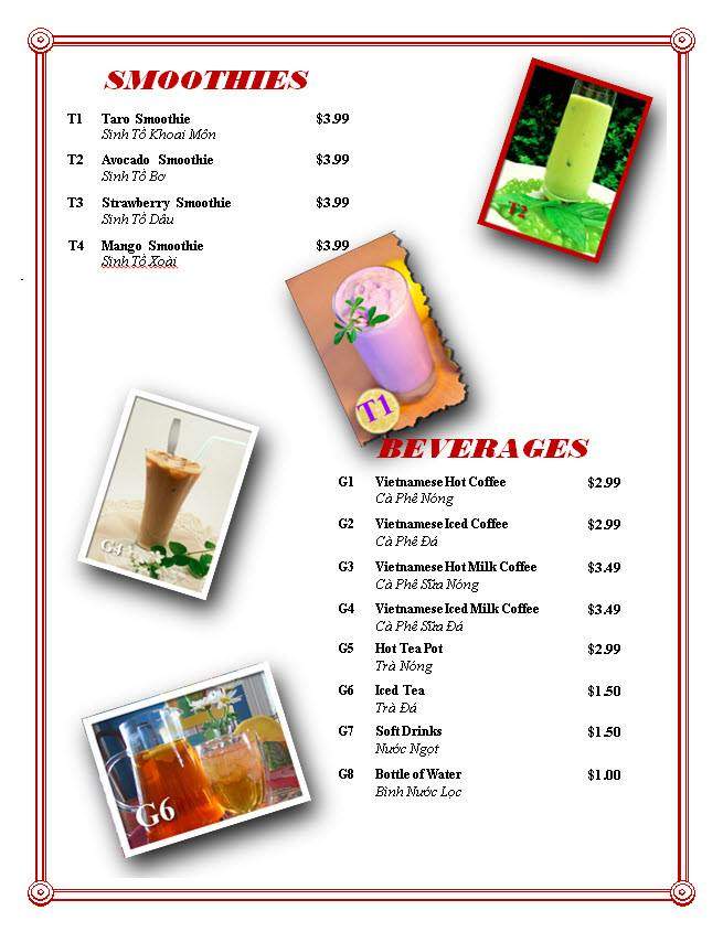 Pho Vietnam - Johnson, KS menu_pic