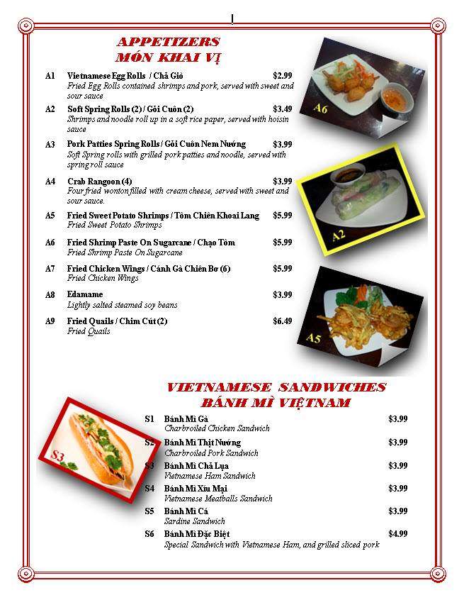 Pho Vietnam - Johnson, KS menu_pic