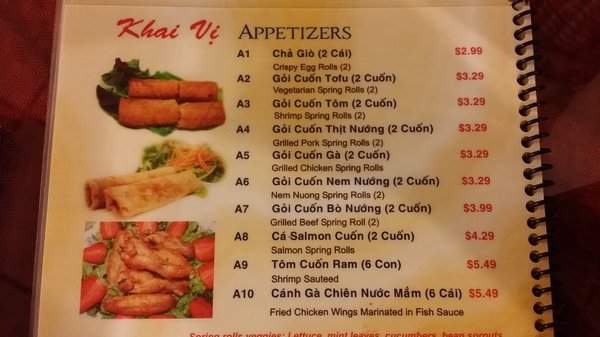 Pho Yen Phi - Coppell, TX menu_pic