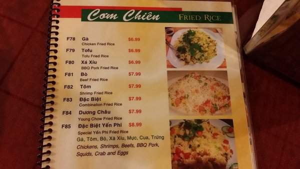 Pho Yen Phi - Coppell, TX menu_pic