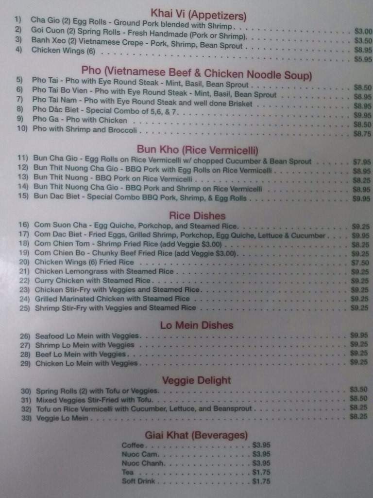 PhoVietnam - Florence, SC menu_pic
