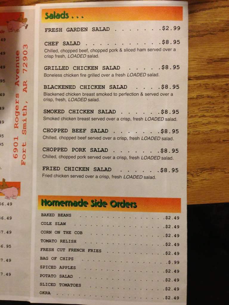 Pig and Pepper - Fort Smith, AR menu_pic