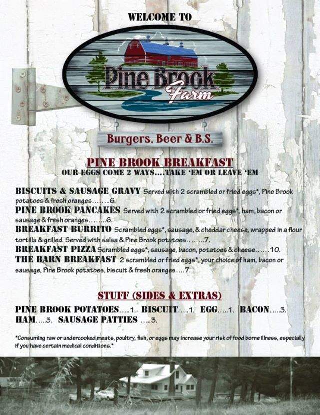 Pine Brook Farms - Spooner, WI menu_pic